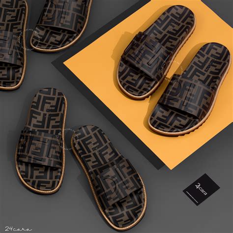 fendi flat slides|fendi slides for men.